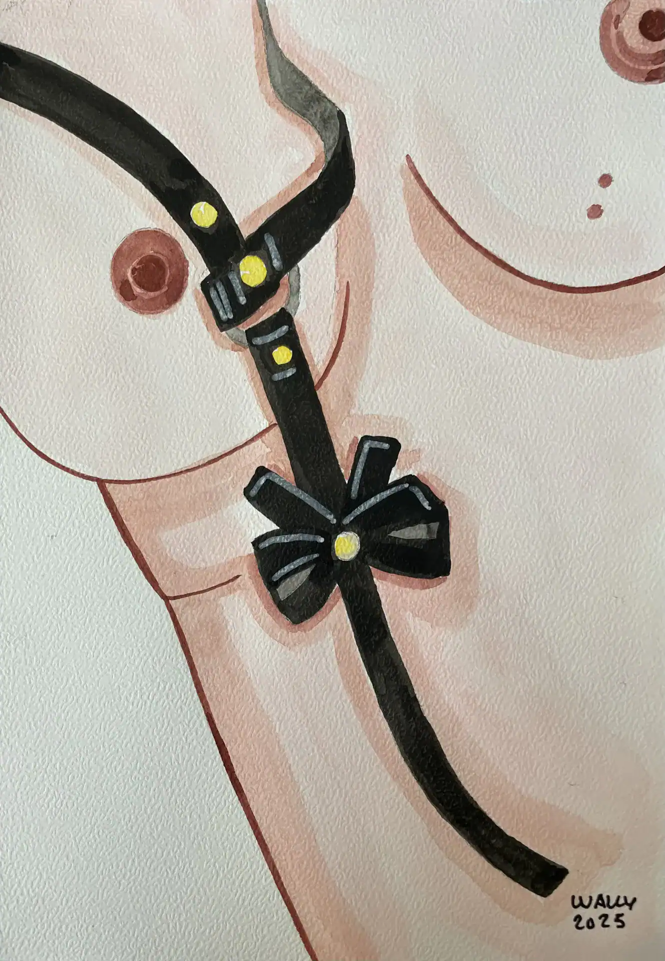 Femme aquarelle format A4 Illustration aquarelle d'une femme, style artistique et sensuel.