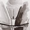 Illustration aquarelle femme sensuelle en noir et blanc.