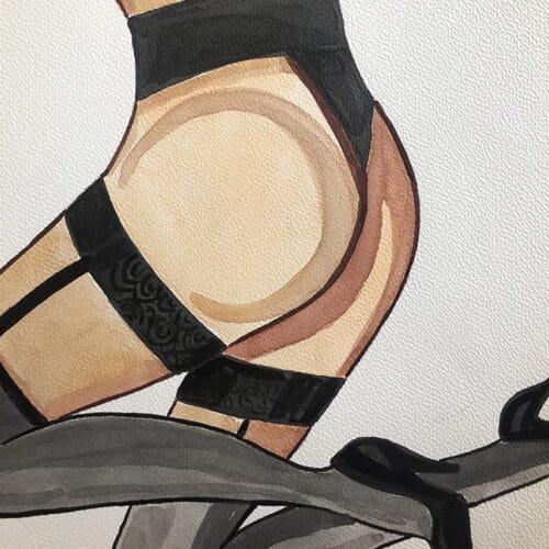 Vampirella en aquarelle, illustration féminine élégante et sensuelle Vampirella en aquarelle, illustration féminine sur thème FEMME, mettant en valeur la sensualité et l.