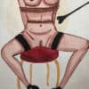 Illustration BDSM en aquarelle sur format A4.