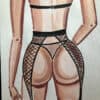 Illustration aquarelle d'une femme en lingerie sexy.