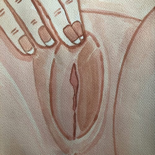 Illustration aquarelle d'une femme, style artistique et sensuel.