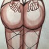 Illustration aquarelle BDSM, représentation artistique de la sensualité et du bondage.