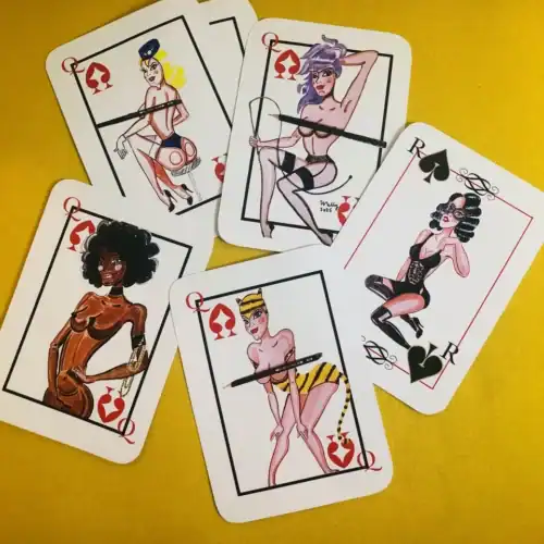 Cartes PinUp séduisantes illustrant des femmes glamour et rétro.