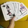 Cartes PinUp vintage avec illustrations sexy et colorées, parfaites pour collection ou décoration or.