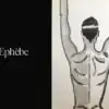 Nu masculin artistique, illustration de Wally Erotic, style graphique en noir et blanc.